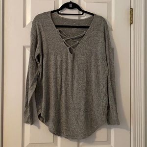 Soft & Sexy Plush Grey long sleeve tee